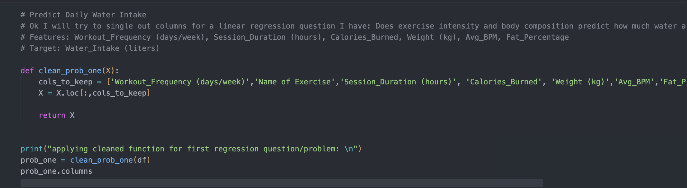 one of the earlier pre-processesing functions