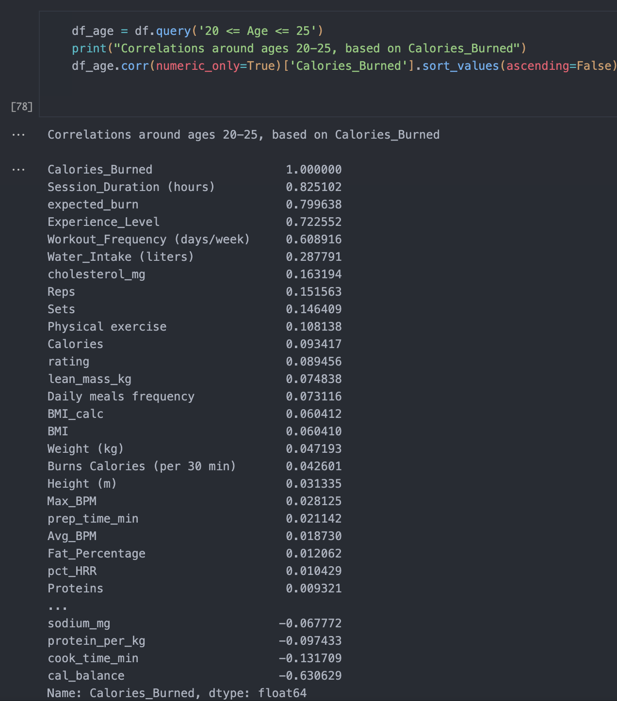 correlation check two