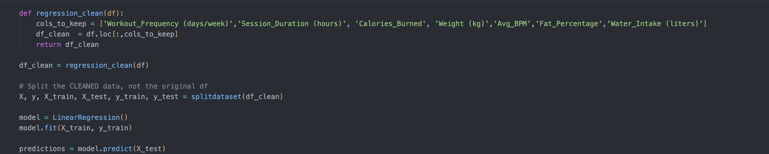 first cleaning phase of function